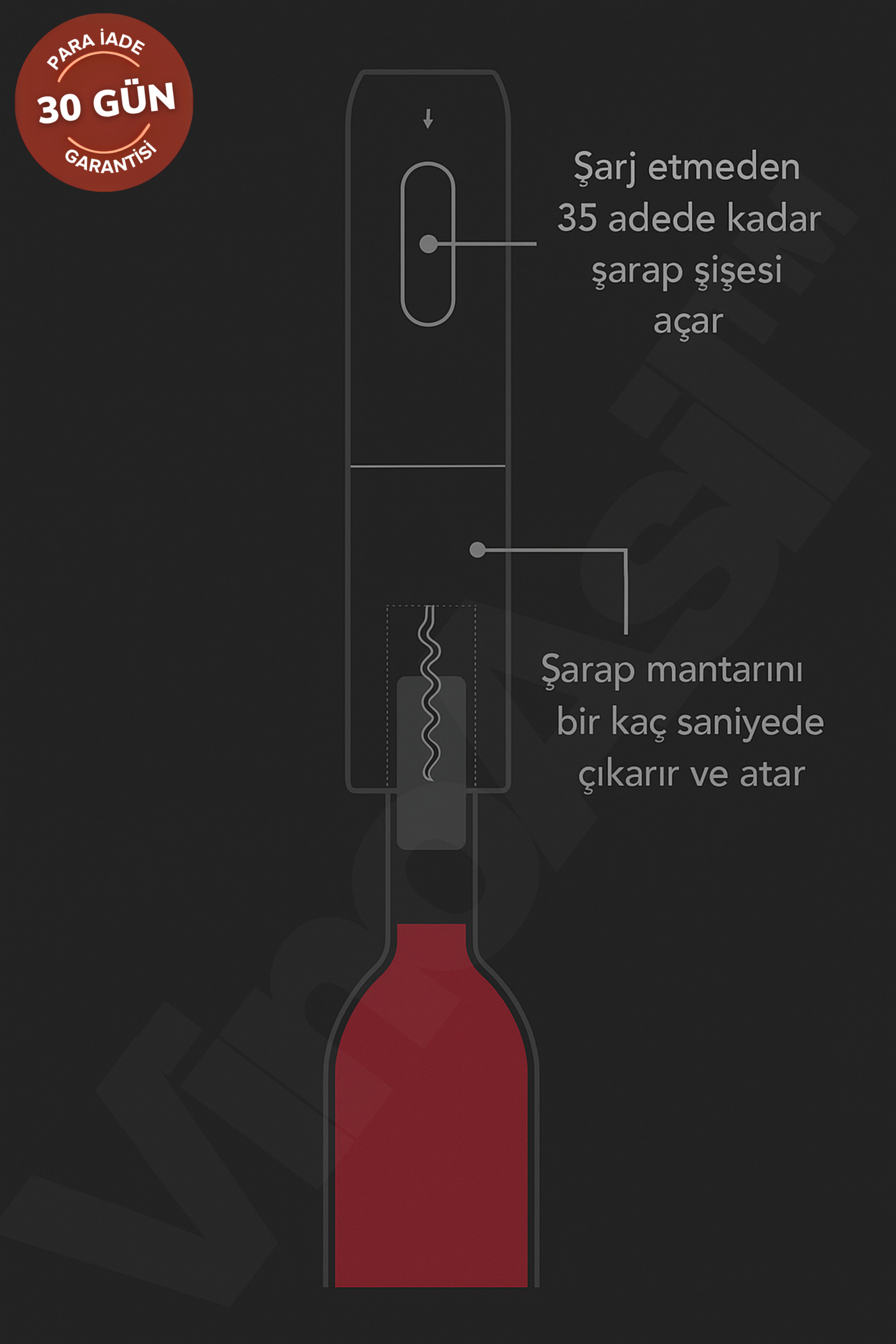 VinoAsil Elektrikli Şarap Açacağı